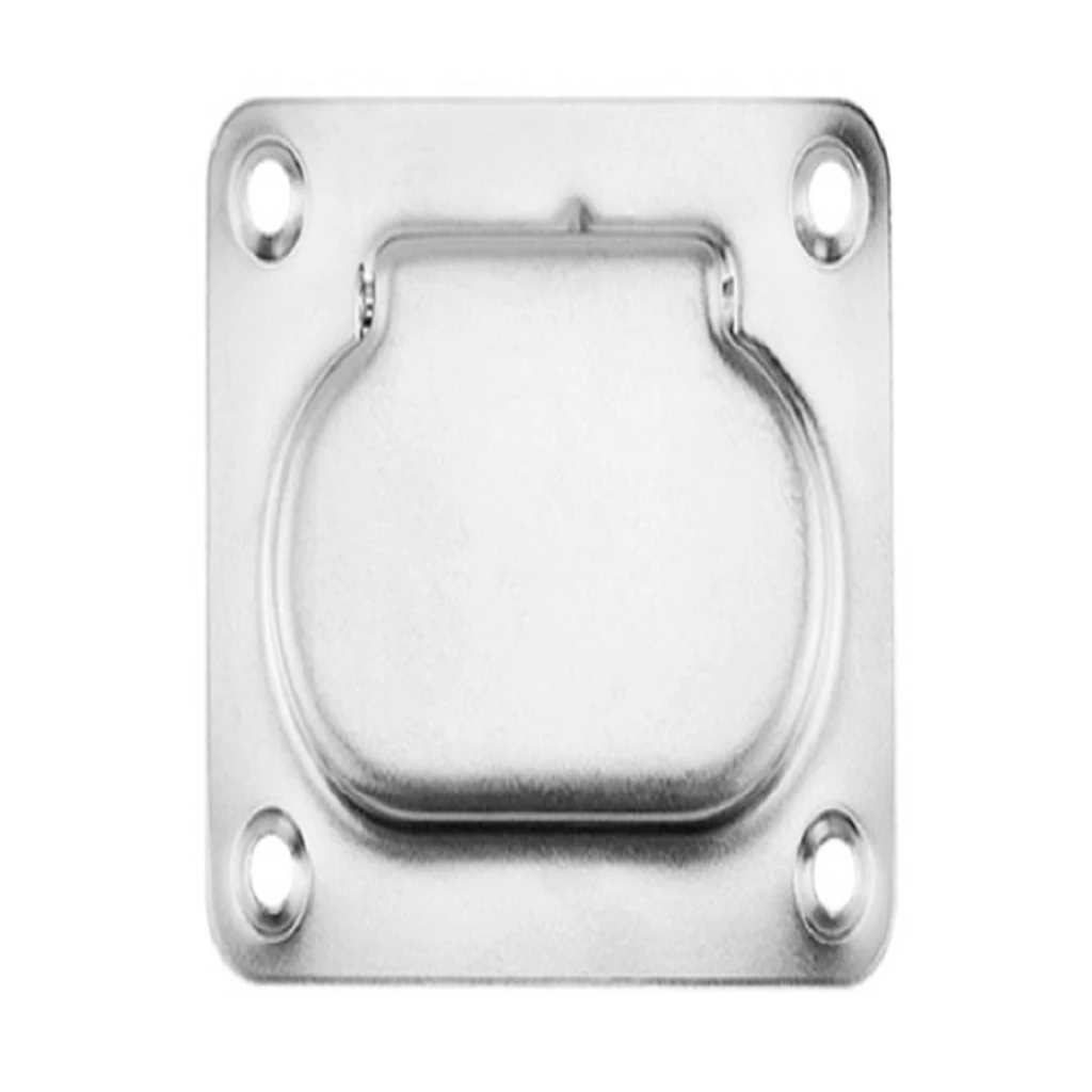Rectangular Flush Spring Pull Lift Handle Marine Hatch Latch Accessories - Stainless Steel - 76 x 56 mm / 3 x 2.2 inches