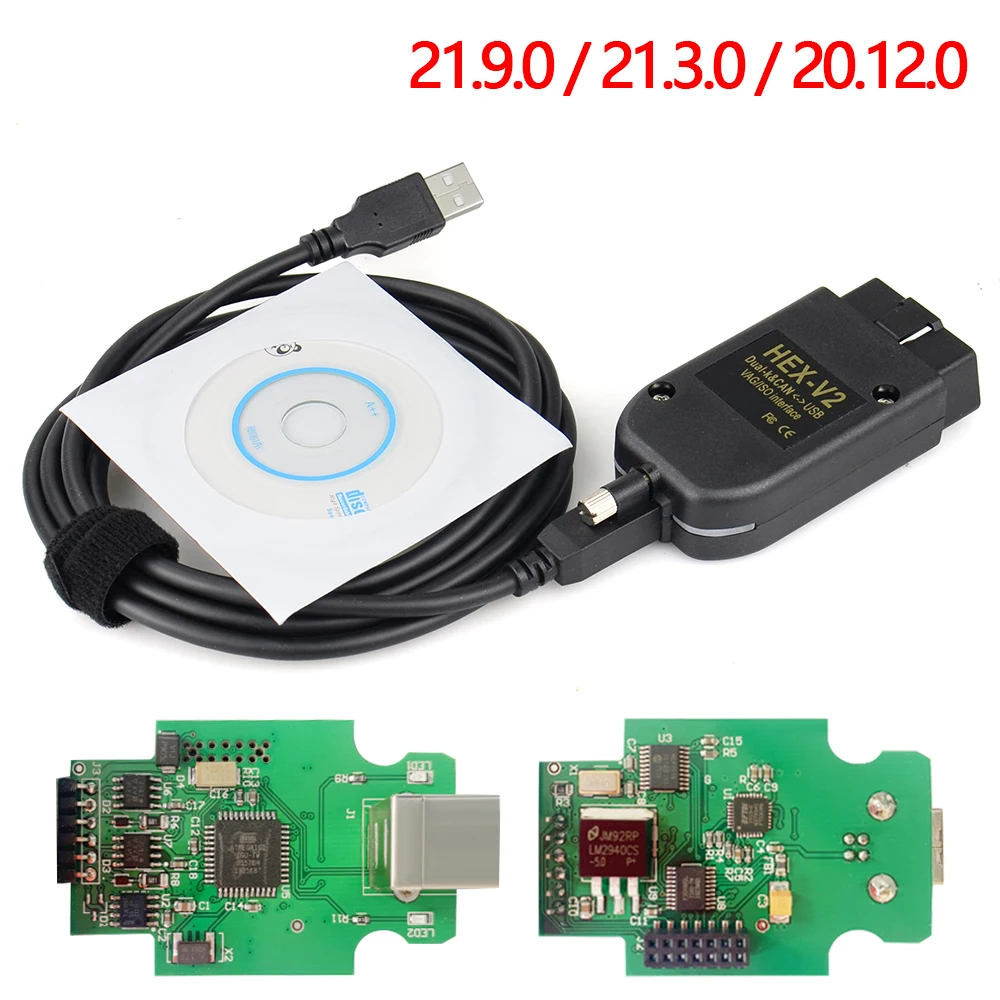 Диагностический кабель V21.9HEX V2 ATMEGA162 + 16V8 FT232RQ |
