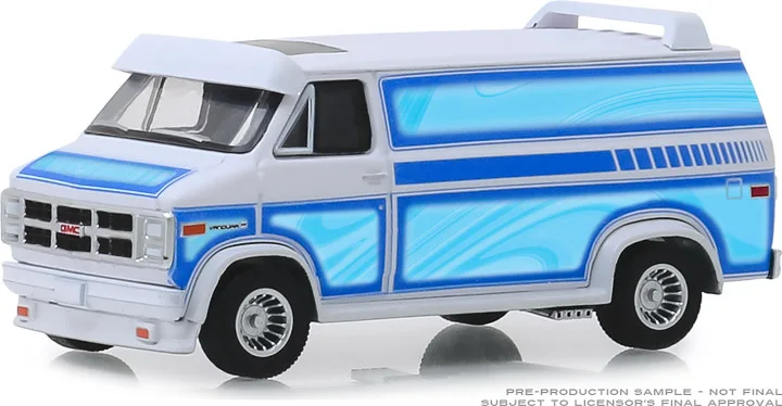 Зеленый светильник 1: 64 1983 GMC Vandura на заказ Бутик сплава игрушки для детей модель оригинальная коробка