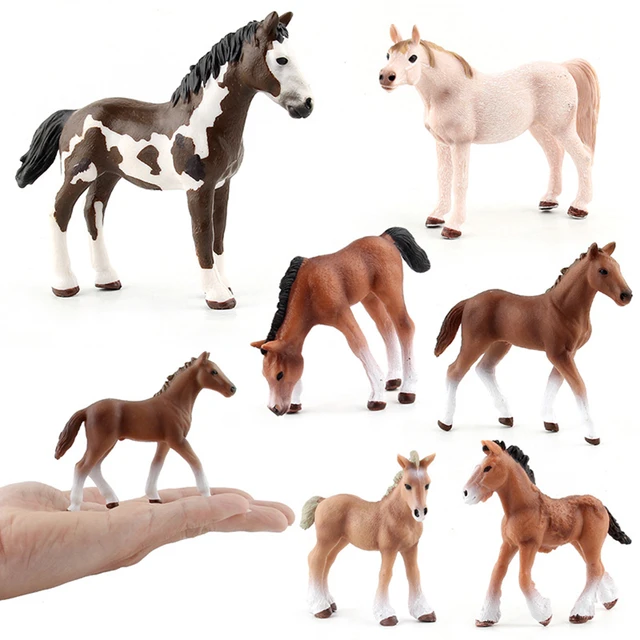 Schleich-Figurines d'action d'animaux sauvages, modèle de cheval,  crocodile, tortue, ours blanc, collection de jouets miniatures, cadeaux  pour enfants - AliExpress