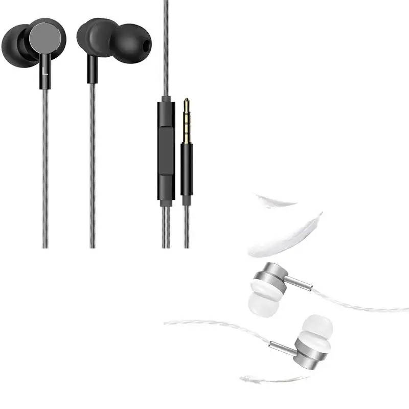 

In-Ear Wired Earphone Subwoofer Headsets with Microphone Gaming Computer Music Headset Noise Reduction Earphone for Hp Dhe-7001