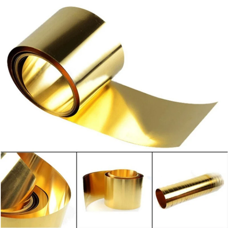 1pcs Brass Metal Thin Sheet Foil 0.3 x 200 x 500 mm #E3-C035  GY 