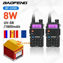 

Original 8W Baofeng UV-5R Walkie Talkie Dual Band 136-174Mhz & 400-520Mhz Portable BF UV5R Two Way Radio Pofung HF Transceiver