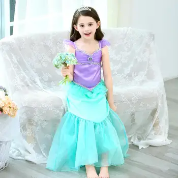 

2019 mermaid Princess dress Cosplay Costume Uniform Girl kid dress Girl Princess dress Cosplay Halloween child party Costumes