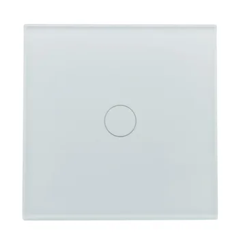 

EU Standard 1 Gang 80 Style 1 Way Touch Sensor Light Switch With Toughened Crystal Glass Panel