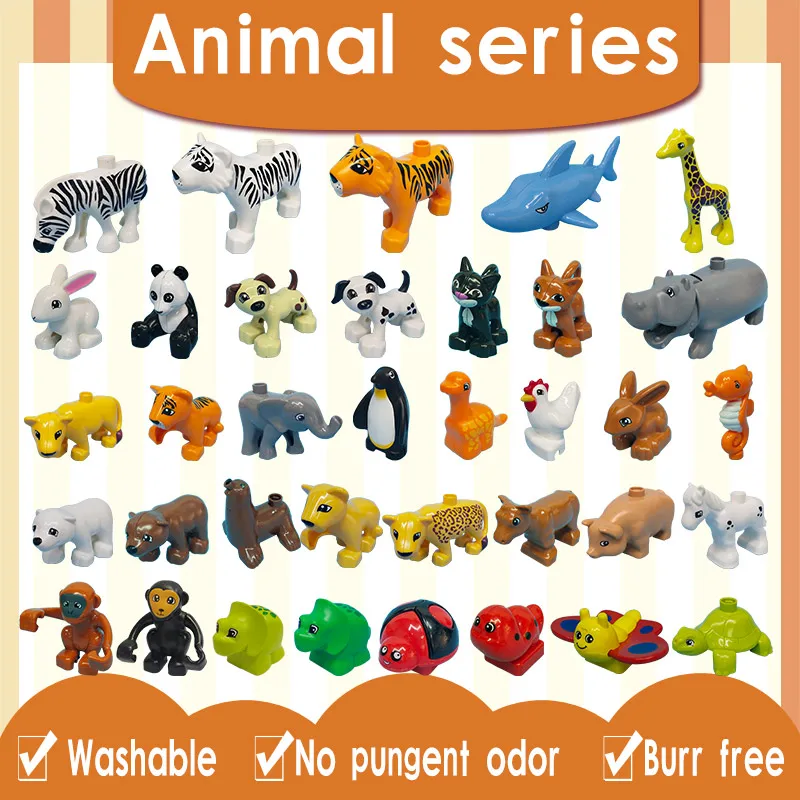 

Single Animal Series Particle Panda Shark Butterfly Dinos Kitty Cat Zebra Lion Action Building Blocks Toys For Kids Freeshipping