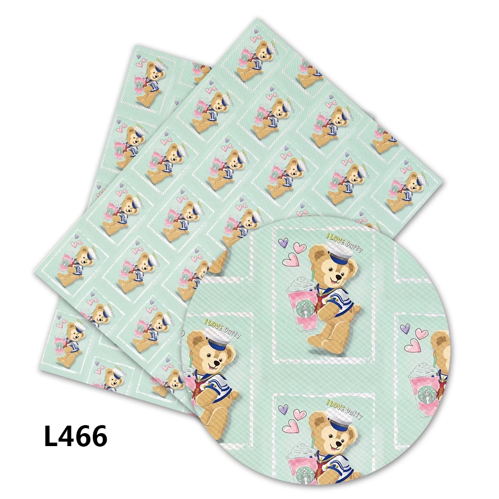 30x136cm 30x136 см Duffy Bear, искусственная синтетическая кожа, тканевый лист для рукоделия, домашний текстиль, сделай сам, бант для волос, ремесло, кошелек, изготовление обоев - Цвет: 30x136cm