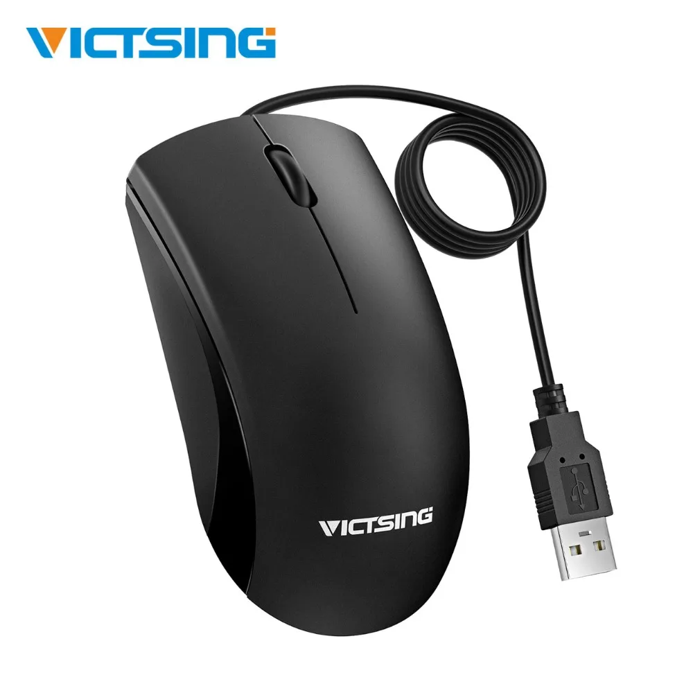 

VicTsing TOP Office Ergonomic Wired USB Optical Mouse Cheap 3-Buttons Computer Mouse For Win7/8/10/XP Plug&Play Working Mouse