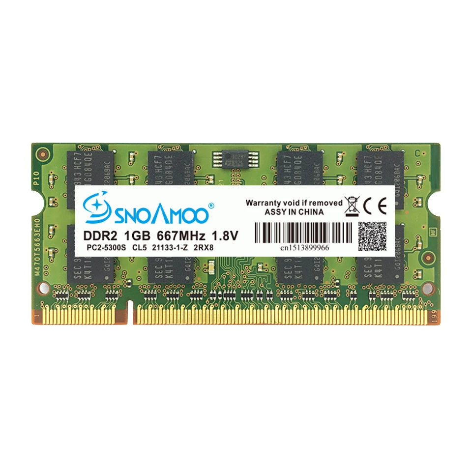 Snoamoo Laptop Rams Ddr2 1gb 2gb 667mhz Pc25300s 800mhz Pc26400s 200 Pin Cl5 Cl6 1.8v 2rx8 So-dimm Garantia de Memória do Computador - Imagem 4