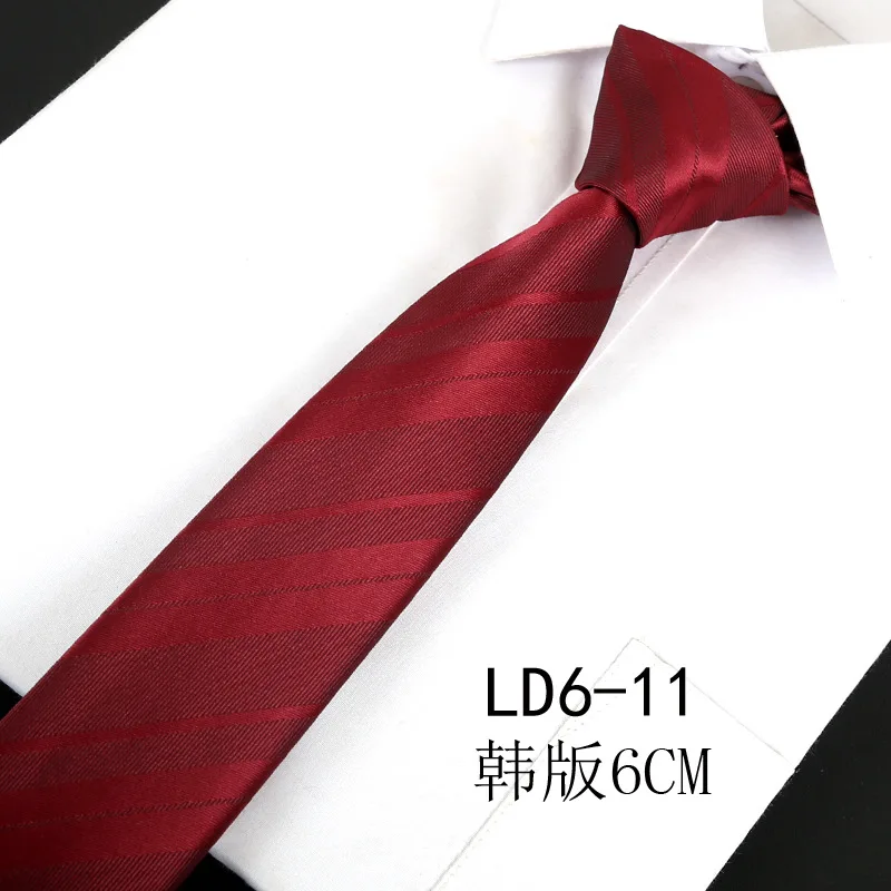 ZY-LD6-11 Мужские галстуки 6 см в полоску жаккардовые узкие Аксессуары для галстуков повседневная одежда галстук свадебные официальные деловые вечерние Для худой шеи галстук - Цвет: ZY-LD6-11