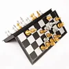 Medieval Chess Set With High Quality Chessboard 32 Gold Silver Chess Pieces Magnetic Board Game Chess Figure Sets szachy Checker ► Photo 3/6
