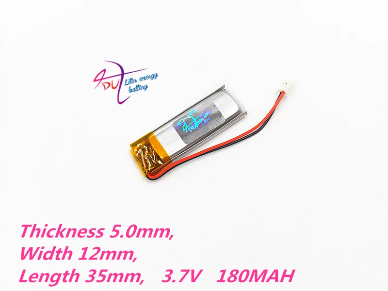 JST ZH 1 5 мм 2 pin 501235 3 7 В 180 мАч разъем литий полимерного аккумулятора для Mp3 bluetooth GPS PSP