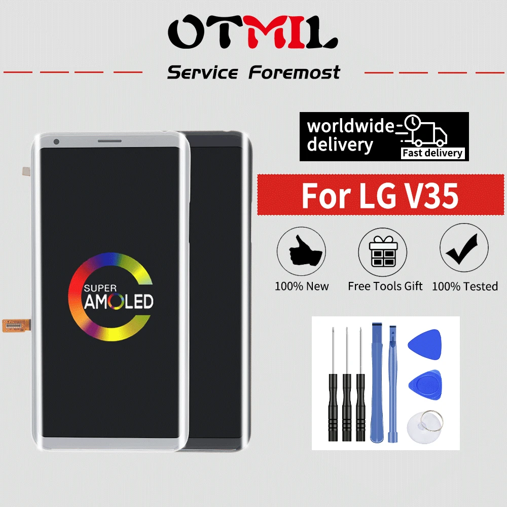 OTMIL 6," ips для LG V35 ThinQ ЖК-дисплей сенсорный экран с рамкой дигитайзер сборка ЖК-дисплей Замена для LG V35 ЖК-экран