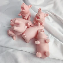 

2021 best seller 1pc Chew Squeaker Squeaky Play Sound Pig Shriek Simulate Interactive Simulation Model Pig Dog Cat Rubber Pig