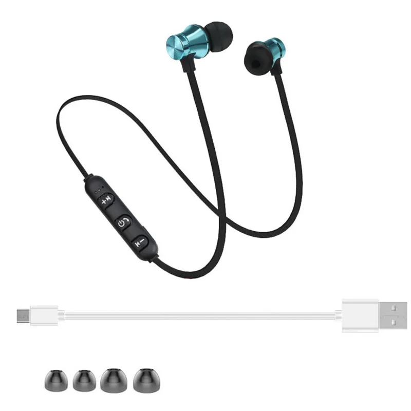 Металлические Магнитные наушники беспроводные Bluetooth наушники спортивные наушники с защитой от пота для мобильного телефона MP3 MP4 компьютера