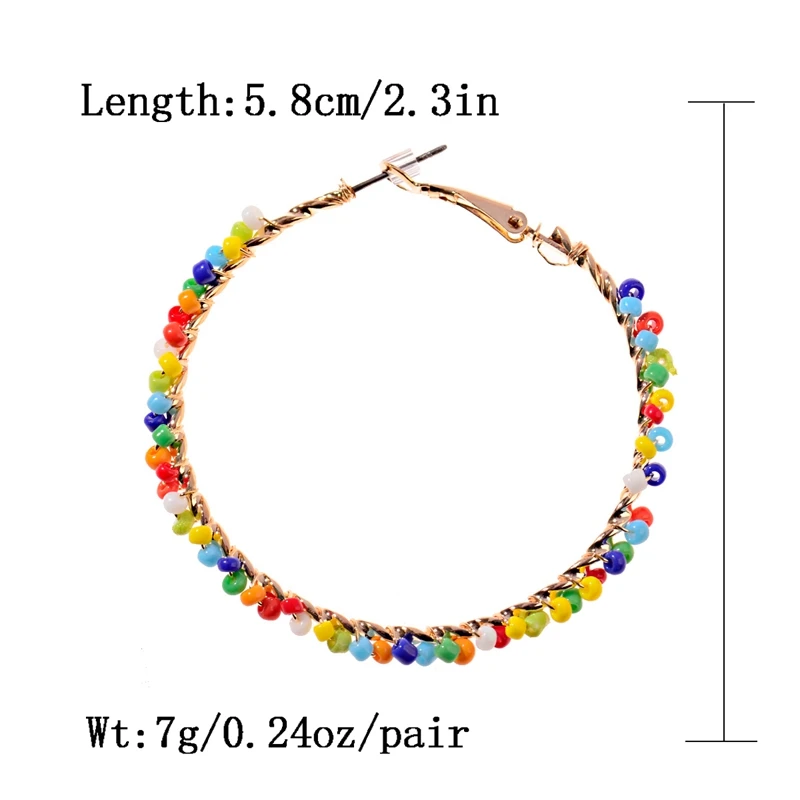 2019 классические женские большие круглые бусины кольцо для ушей модные серьги