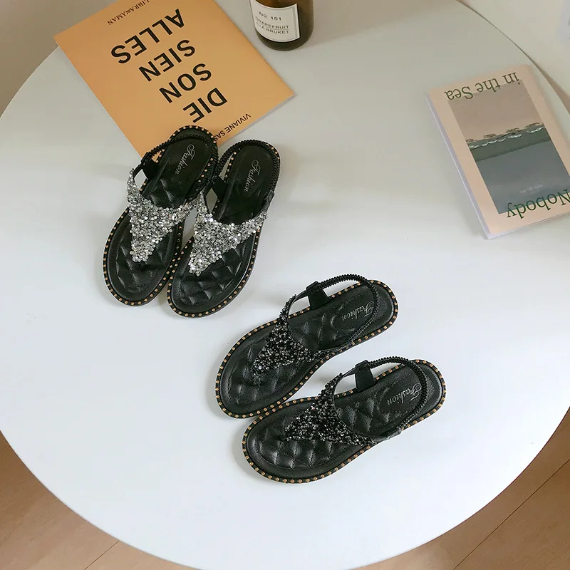 

Herringbone Sandals Women's Summer Anti-slip Flat Outdoor Flip-flop Sandals Simple Anti-slip Outer Wear Comfortable Sandals WOME