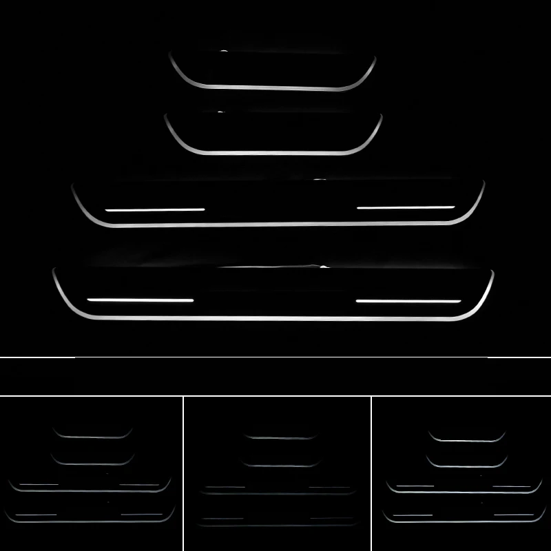 Lsrtw2017 автомобильные накладки на пороги дверей светодиодный Накладка для Mitsubishi Outlander 2013 аксессуары для интерьера