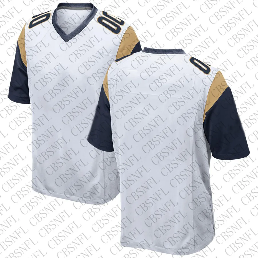 Men's Los Angeles Jersey Todd Gurley II 30 Donald 99 Woods 17 Jerome Bettis 36 Goff 16 Game Jersey-Royal White | Спорт и