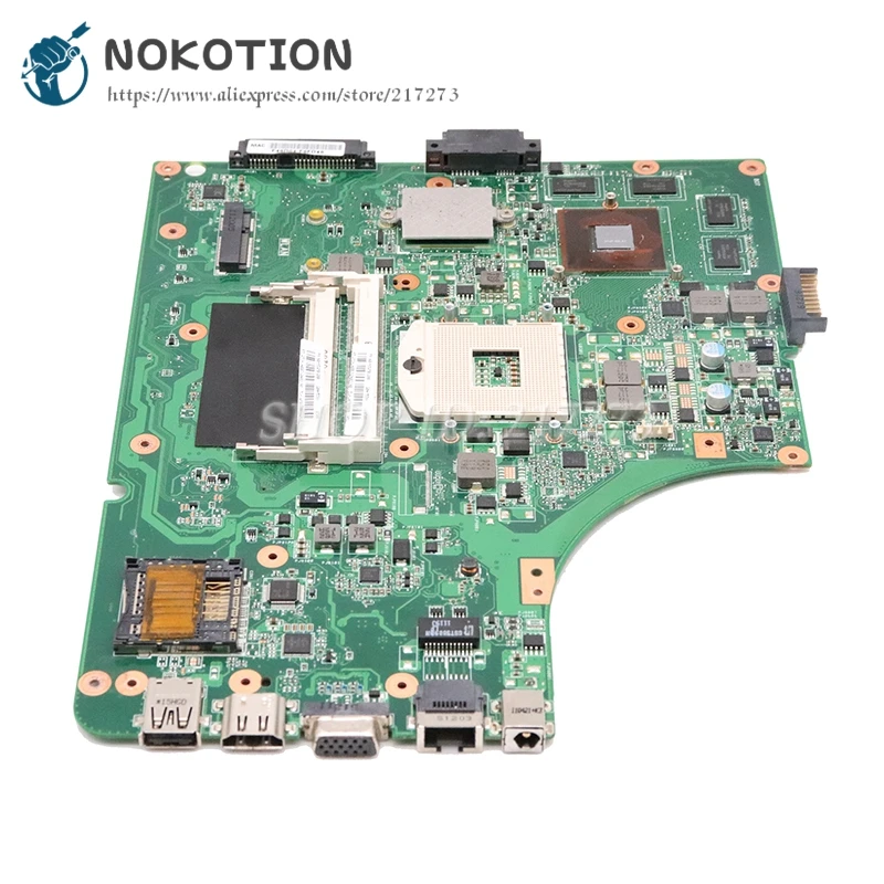NOKOTION Laptop Motherboard For Asus K53S X53S A53S K53SV REV 2.3 PC Mainboard HM65 DDR3 GT540M Graphics