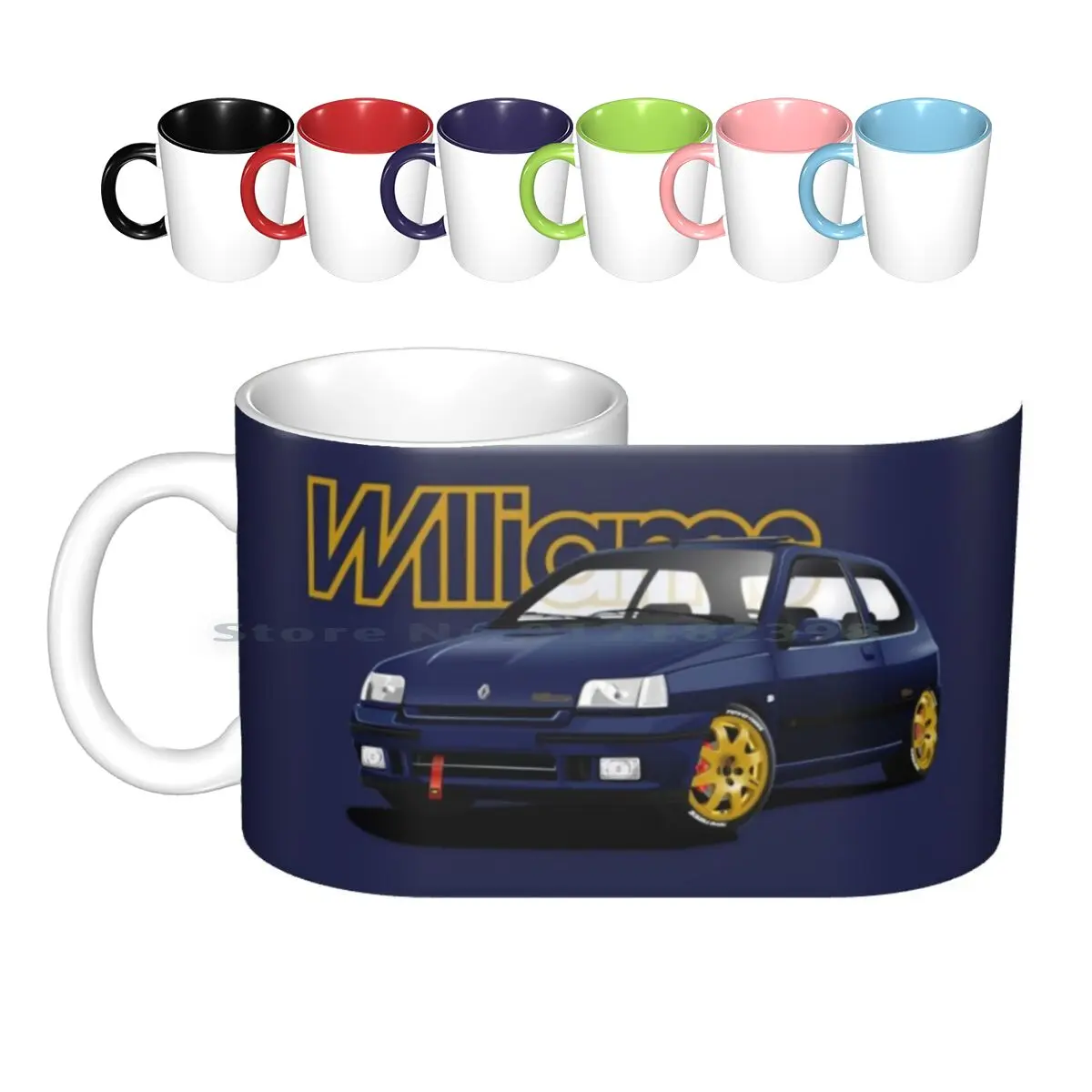 Clio Williams 2.0 16S Tazze In Ceramica Tazze Da Caffè Tazza Da Tè Al Latte Auto Clio Williams Auto Sportiva Rim Automobile Auto Francese Rs Omp
