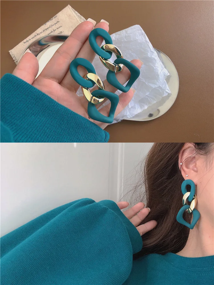 WYBU Super Beautiful Lake Blue Earrings Ins Popular Earrings for Women 2021 New Design Ear Drop Jewelry