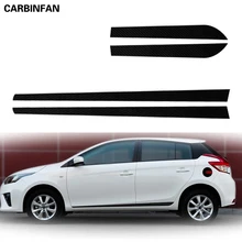 Автомобильный Стайлинг наклейка из углеродного волокна автомобильный боковой Стикер на автомобильную юбку автомобильные аксессуары для Toyota Yaris