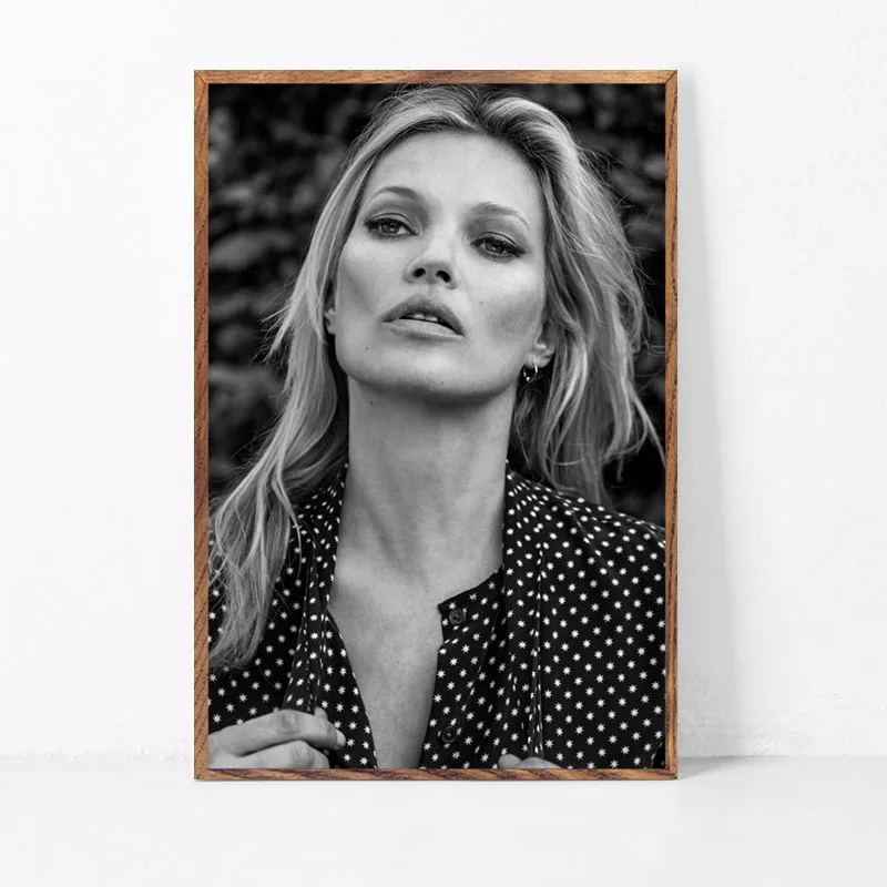 Kate Moss супер модель звезда Мода сексуальная B& W искусство холст живопись плакат настенный домашний декор