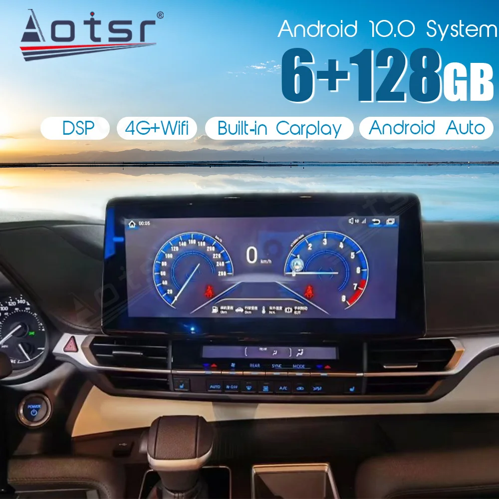 

6G+128GB Android 10 For Toyota Sienna 12.3 HD bluray screen Auto radio Audio BT 2 Din Car Multimedia GPS Navig Stereo independe