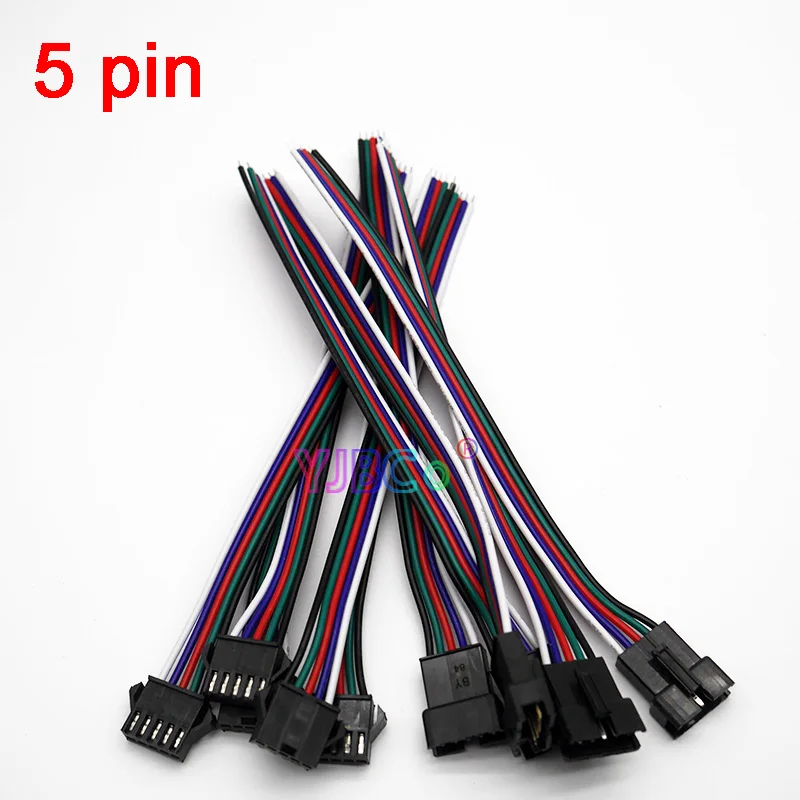 5 пар 3pin 4pin 5pin 6pin JST светодиодный ные разъемы 3528 5050 RGB RGBW RGBWW светодиодная