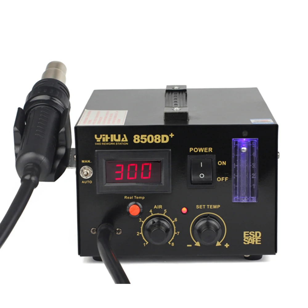 Package 2 220V YIHUA Антистатическая цифровая паяльная станция с горячим воздухом паяльная станция с постоянной температурой SMD паяльная станция - Цвет: Package 2 220V