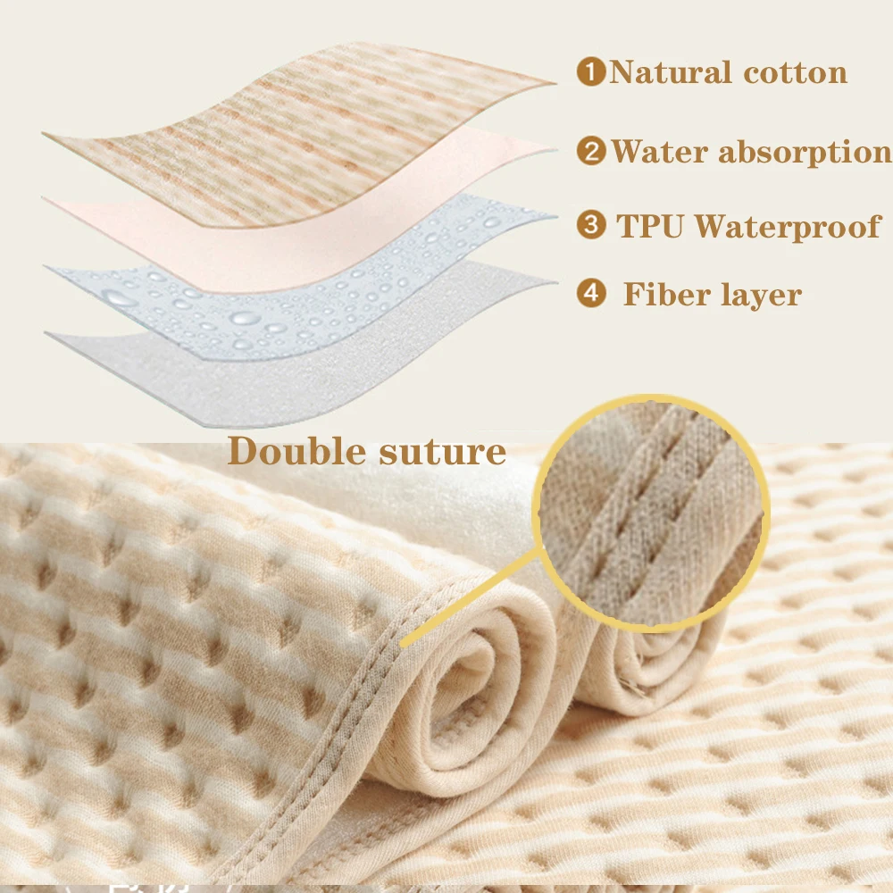 Mattress-Diaper Bed-Sheets Changing-Mats Baby Waterproof Reusable Cover Newborn Cotton