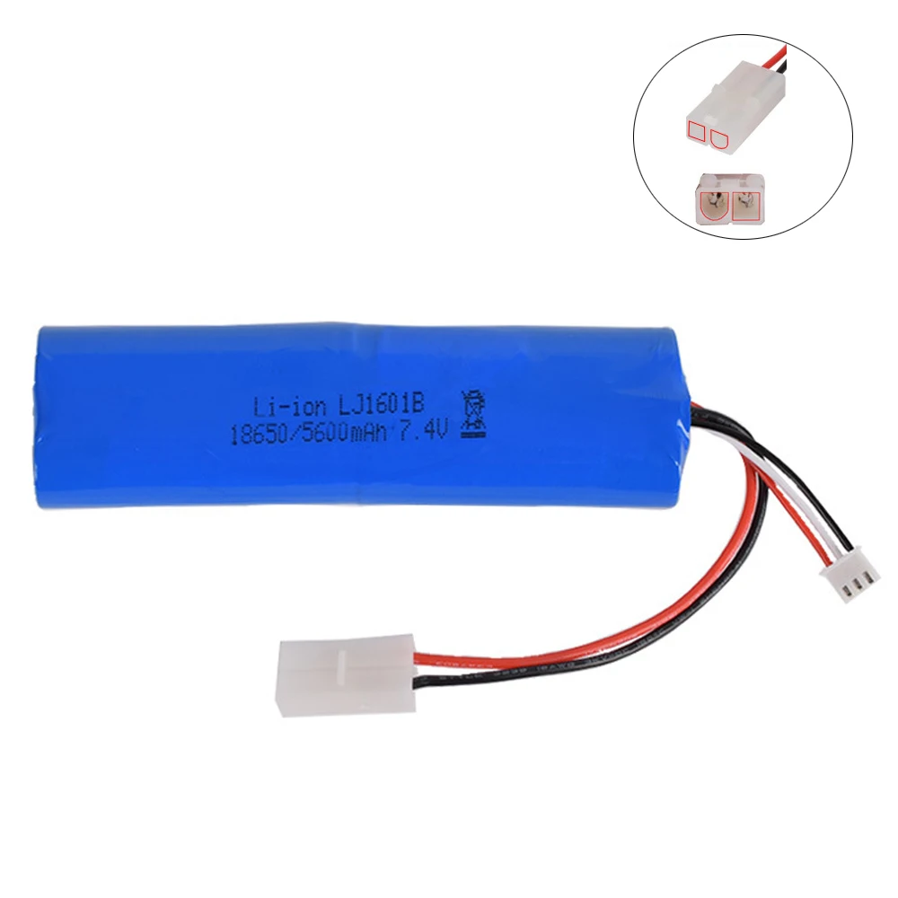 7.4V 5600mah 18650 Lipo Battery L6.2-2P Plug for heng long 3818 3889 3809 RC Tanks cars toys parts upgrade high capacity battery | Игрушки и