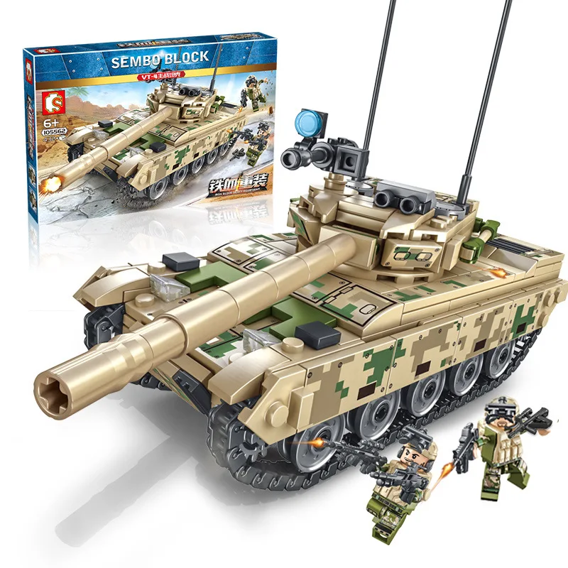 

New 432pcs VT-4 Main Battle Tank Building Blocks Model Bricks Compatible Legoingly WW2 Military Series Toys For Chlidren