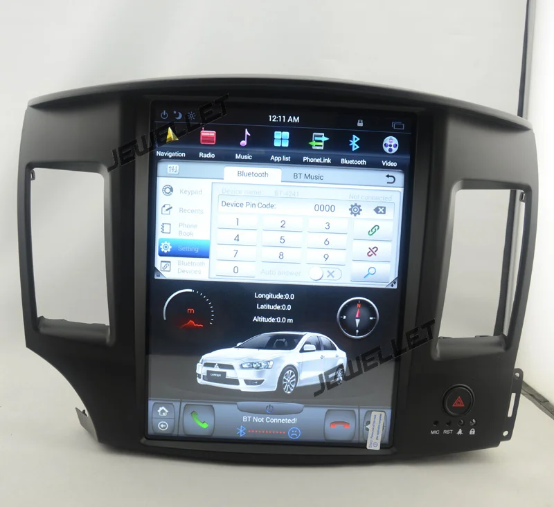 12," tesla стиль вертикальный экран android 8,1 Автомобильный gps Радио Навигация для Mitsubishi Lancer Fortis 2008-2013