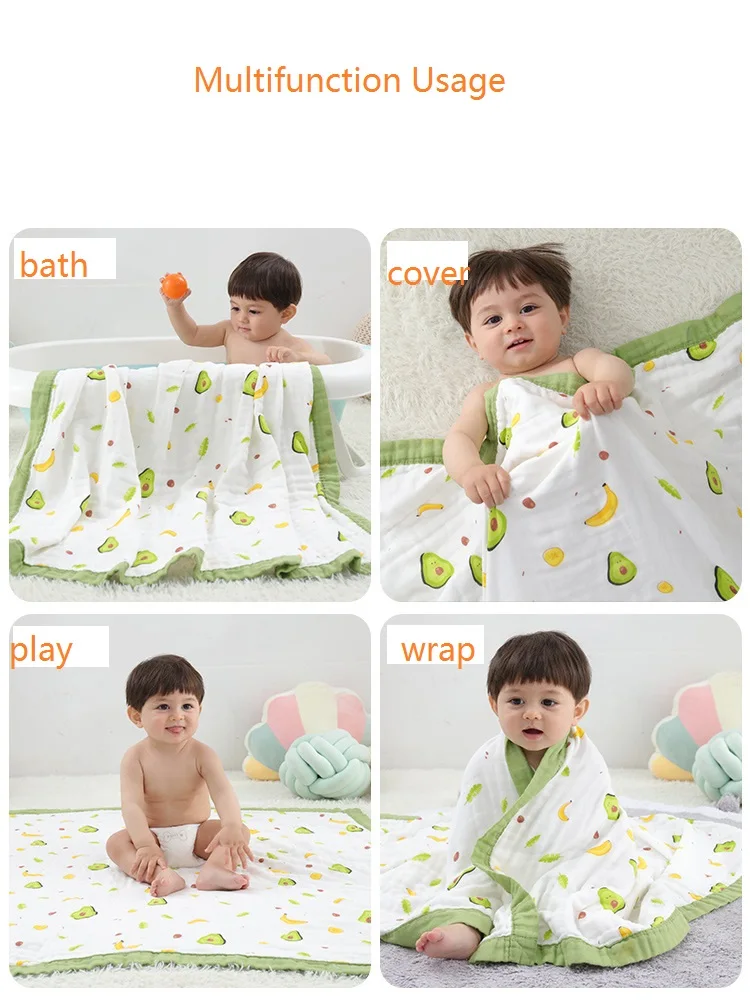 cooling mattress topper Happyflute Bamboo Cotton Soft Baby Blankets Newborn 6Layers Muslin Swaddle Blanket for Newborn Baby Bath Towel mattress protector