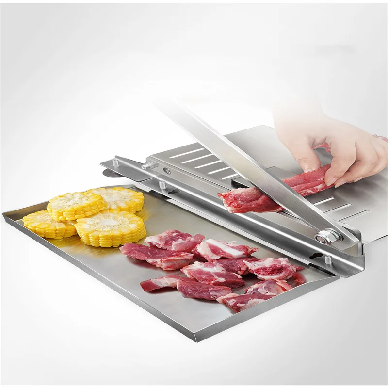 Moongiantgo Manual Meat Slicer Stainless Steel Ribs Bone Cutter Cutting  Machine Chicken Duck Fish Lamb Meat Chopper Manual