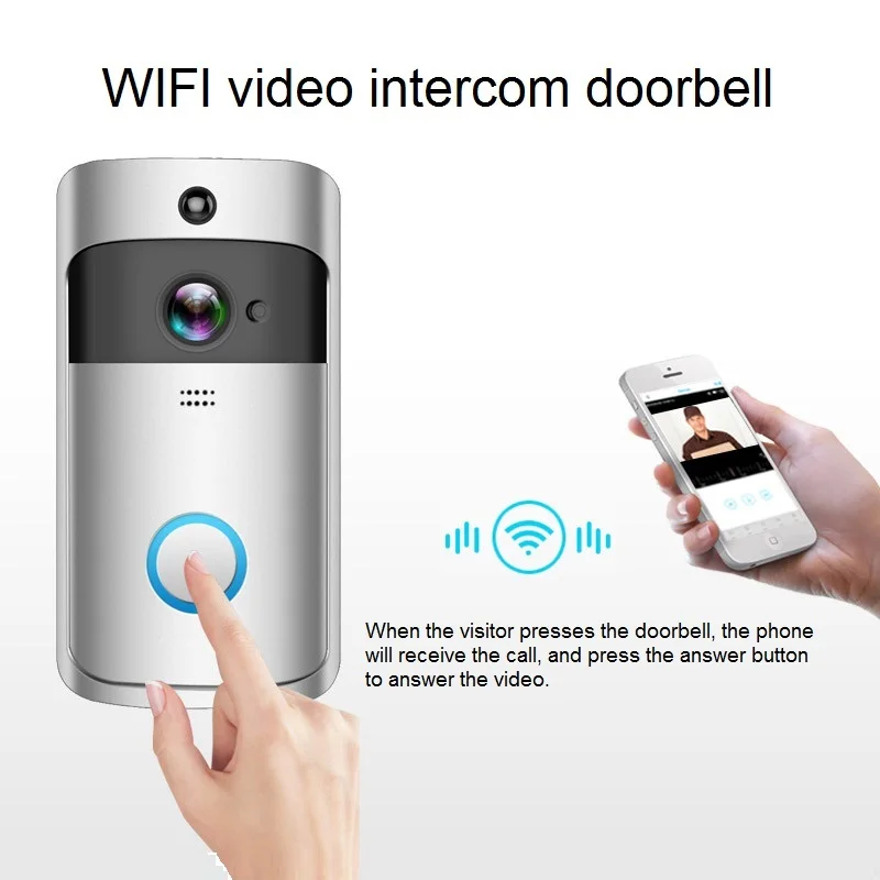 Wifi дверной Звонок камера Смарт видео домофон Wi-Fi видео дверной звонок ИК сигнализация беспроводная камера безопасности ночное видение