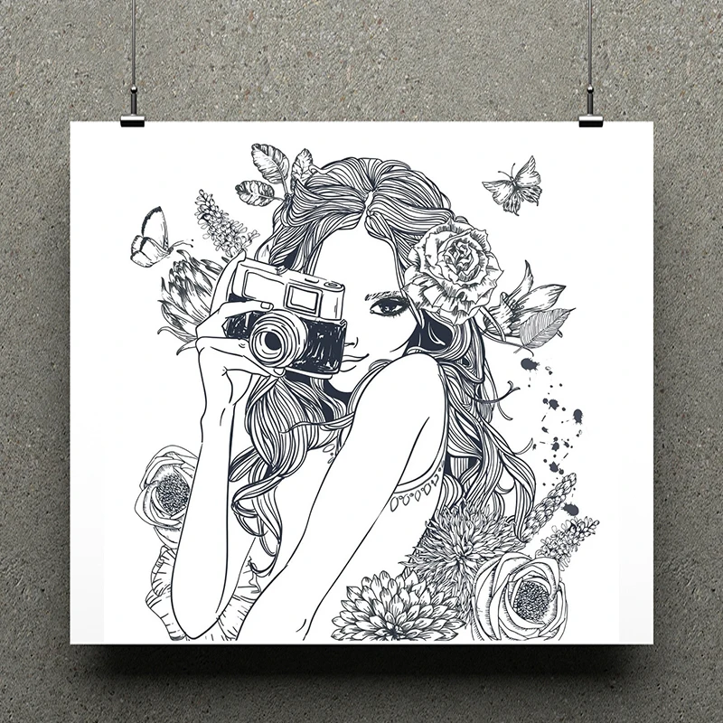 

ZhuoAng Fashion Girl Clear Stamps For DIY Scrapbooking/Card Making Decorative Silicon Stamp Crafts
