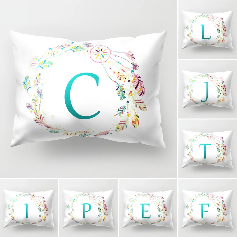 26 букв подушка с буквами чехол поясничная подушка крышка подушки на кровать, диван Декор 50*30 см
