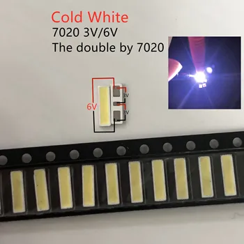 

FOR INNOLUX LED LCD Backlight TV Application EVERLIGHT LED Backlight 1W 6V 7020 Cool white LCD Backlight for TV double by 7020