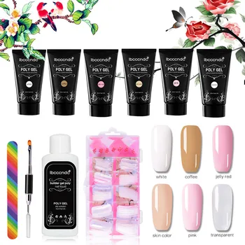 

Poly Gel Lasting False Nails Liquid Double-end Nail Brush Pusher Stainless Steel Dead Skin Extension Gel Dilution Set