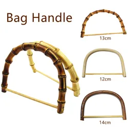 D Shape Wood Bamboo Handcrafted  Handle Bag Parts HandleHigh-grade Handmade Tote DIY Handle Environmental Bag Accessories