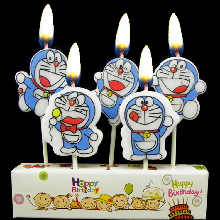 1 шт милые панды свечи для торта на день рождения Мультяшные животные искусство свечи для торта топперы для детского душа поставка украшений для вечеринок сделай сам - Цвет: r