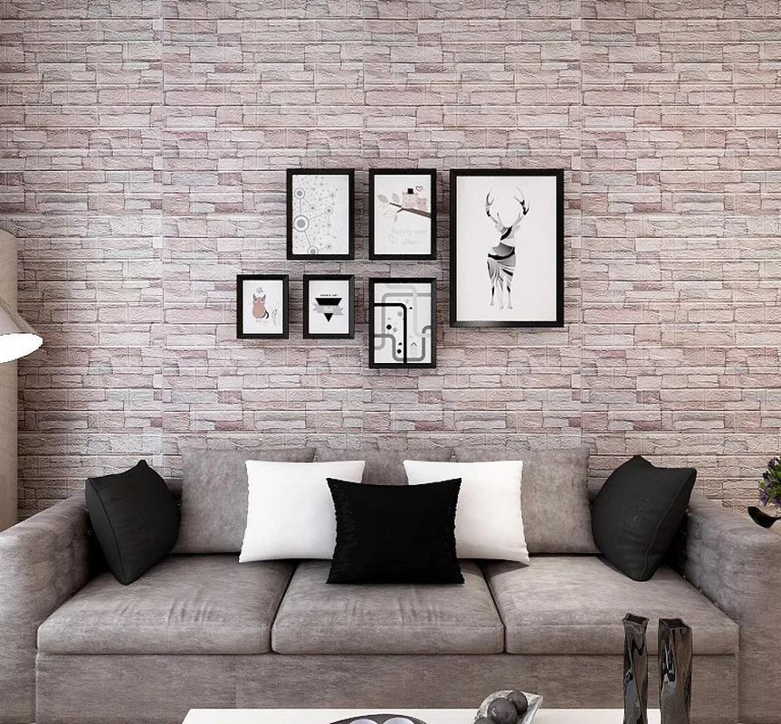 3D Wall Stickers Self Adhesive Foam Wallpaper Panels Home Decor Living
