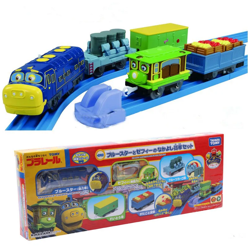Takara Tomy Plarail Chuggington Brewster и Zephie с грузовыми автомобилями комплект из 5 поезда