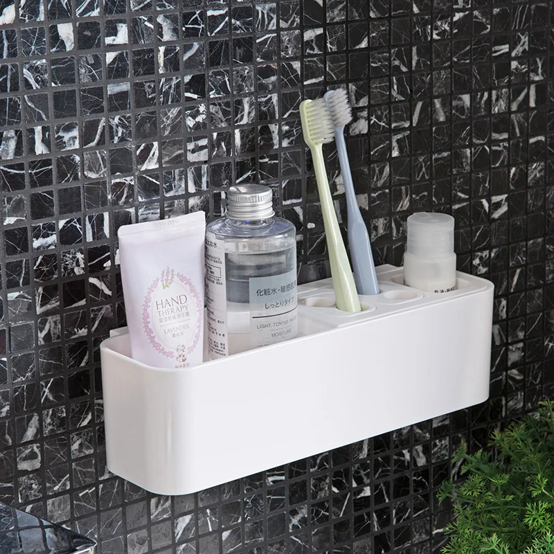 Настенный держатель для зубных щеток на присоске, крючки для хранения зубных щеток, органайзер для душа полка аксессуары для ванной комнаты