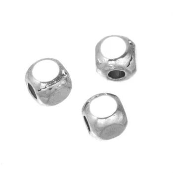 

1000pc/bag Jewelry Making Zinc Alloy Square Beads 4mm Square Beaded Accessories Bracelet Necklace Making Accessories Beads