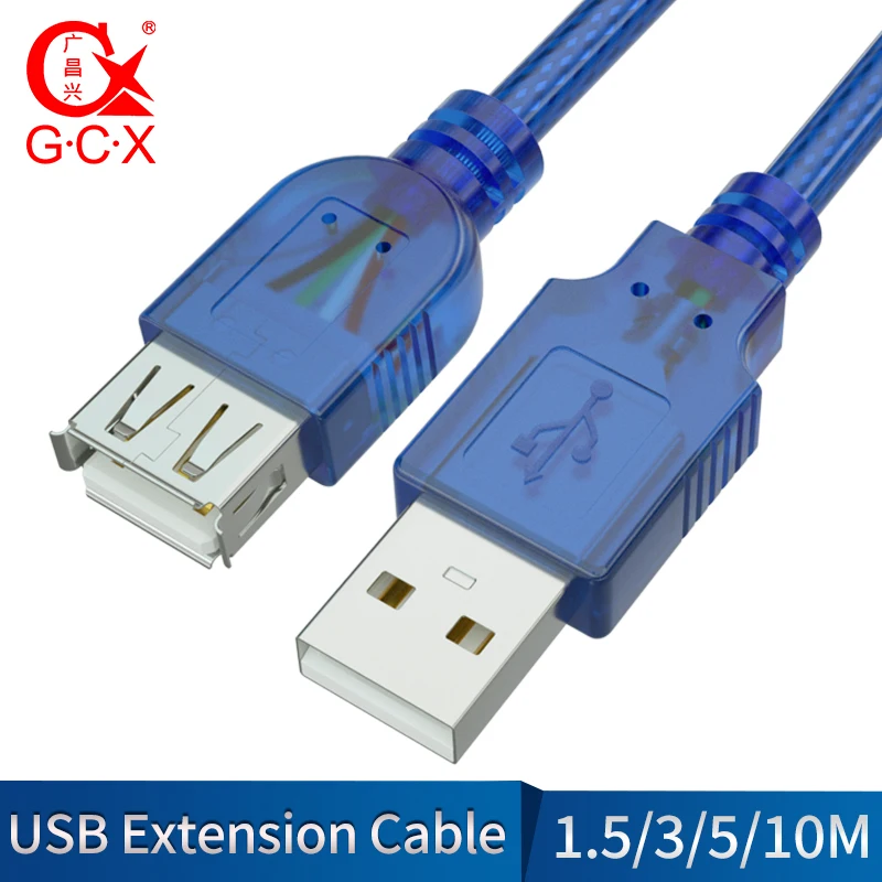 

GCX USB 2.0 Cable Male to Male Female Extender Data Cord Wire for Car Reader Mouse Computer USB Extension Cable 1.5m 3m 5m 10m