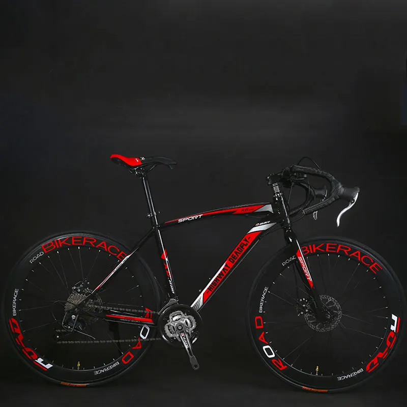 Bike Bicycle Fixed Gear Variable Speed Double Disc Brake Aluminum Alloy Rim Student Man and Women New